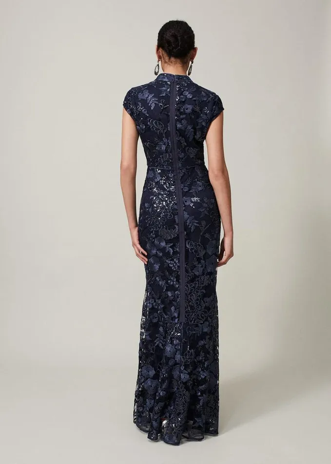 Phase Eight Sofia Embroidered Sequin Dress Blackmidnight Women Dresses