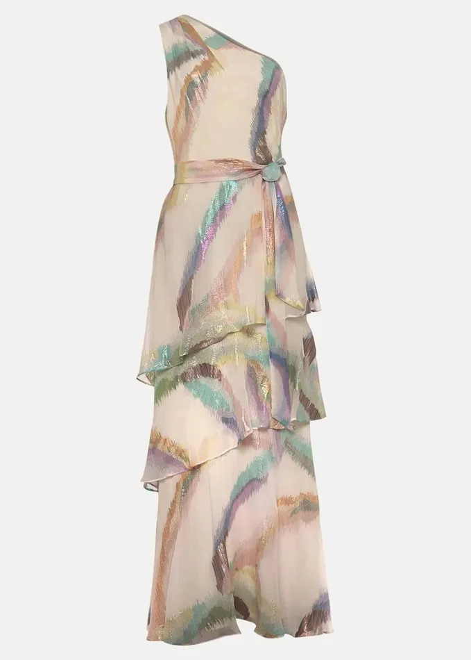 Phase Eight Sonia One Shoulder Silk Maxi Dress Ivorymulti Women Dresses