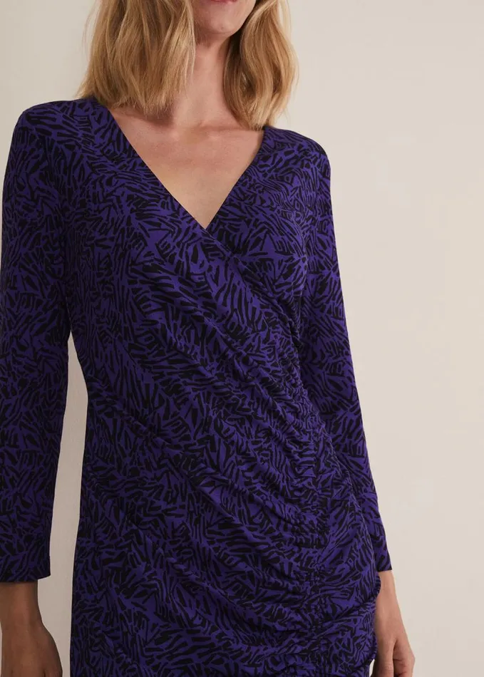 Phase Eight Theadora Jersey Midi Dress Blackpurple Women Dresses