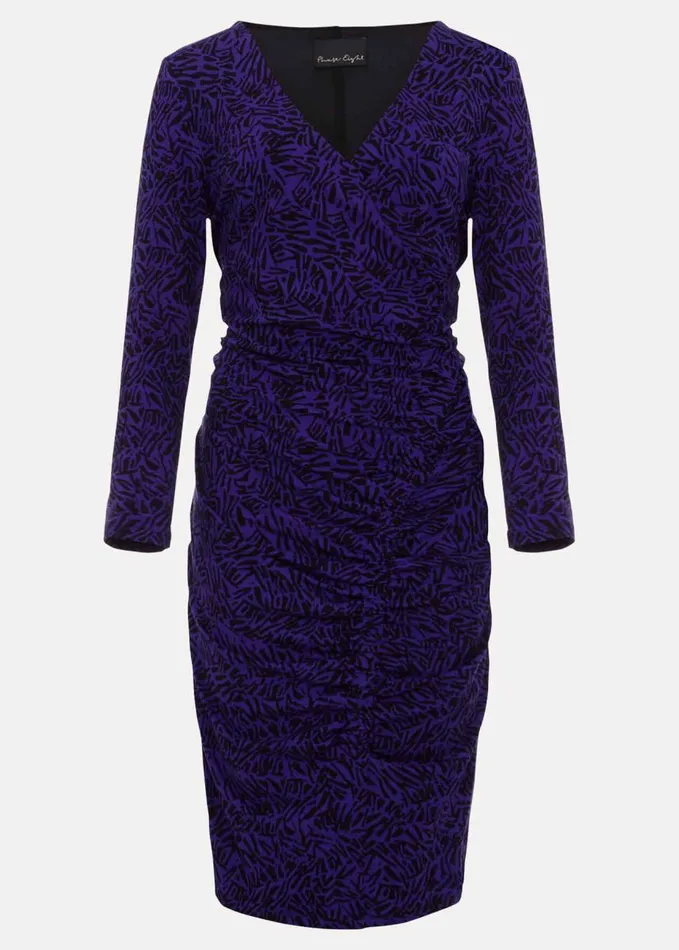 Phase Eight Theadora Jersey Midi Dress Blackpurple Women Dresses