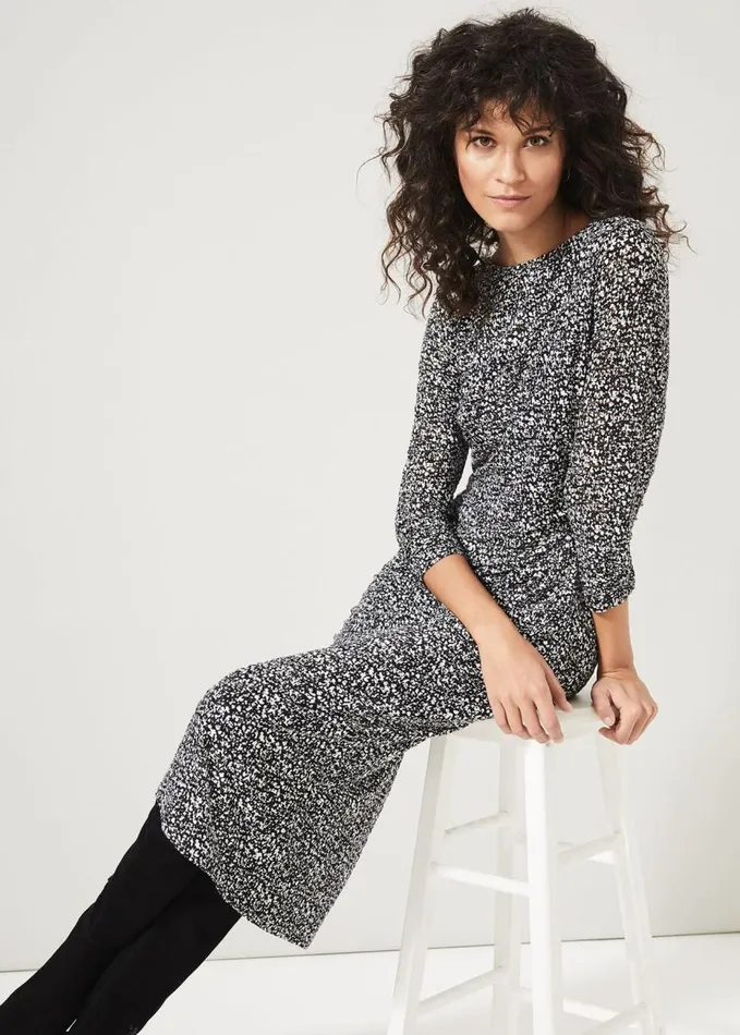 Phase Eight Trina Textured Print Lace Dress Black Women Dresses