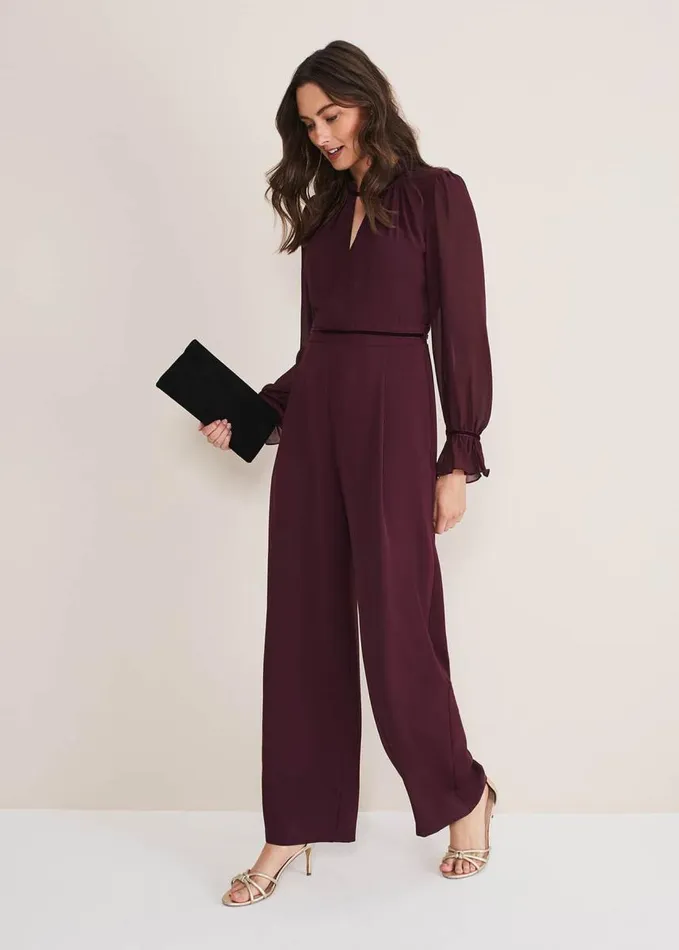 Phase Eight Una Jumpsuit Plum Women Dresses