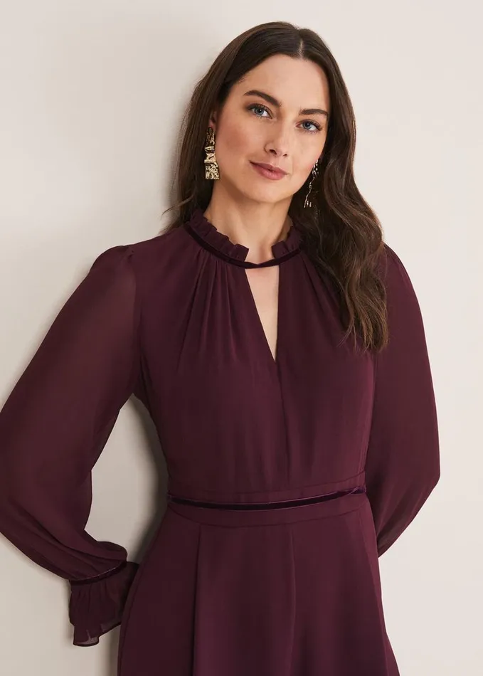 Phase Eight Una Jumpsuit Plum Women Dresses