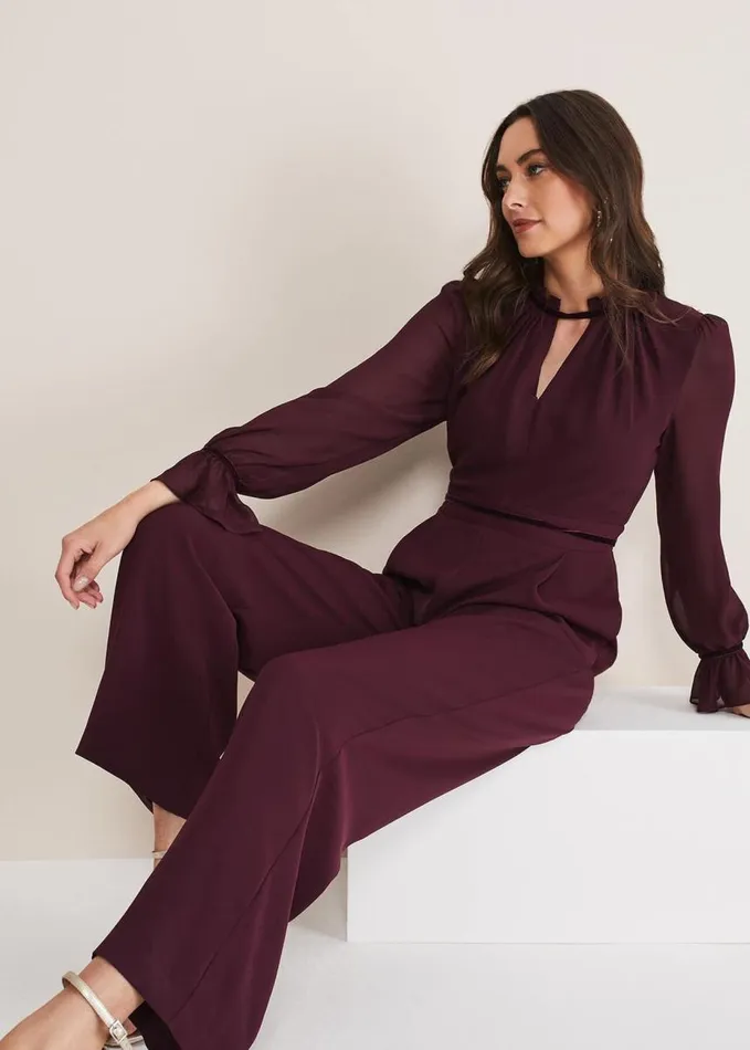 Phase Eight Una Jumpsuit Plum Women Dresses