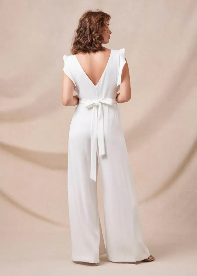 Phase Eight Victoriana Wedding Jumpsuit Ivory Women Dresses