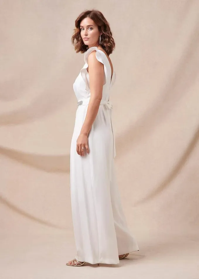 Phase Eight Victoriana Wedding Jumpsuit Ivory Women Dresses