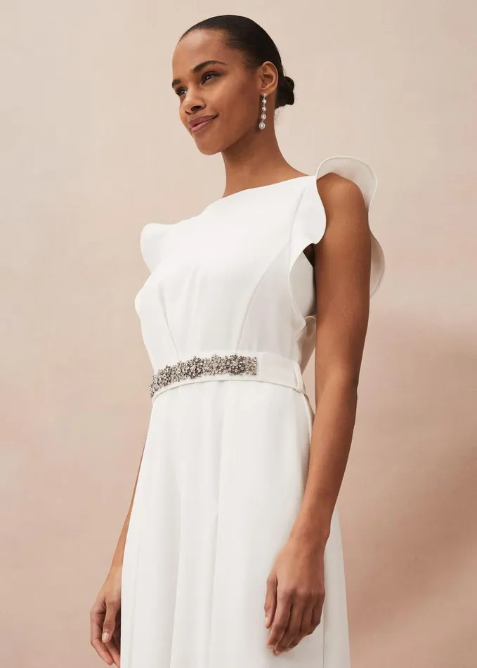 Phase Eight Victoriana Wedding Jumpsuit Ivory Women Dresses