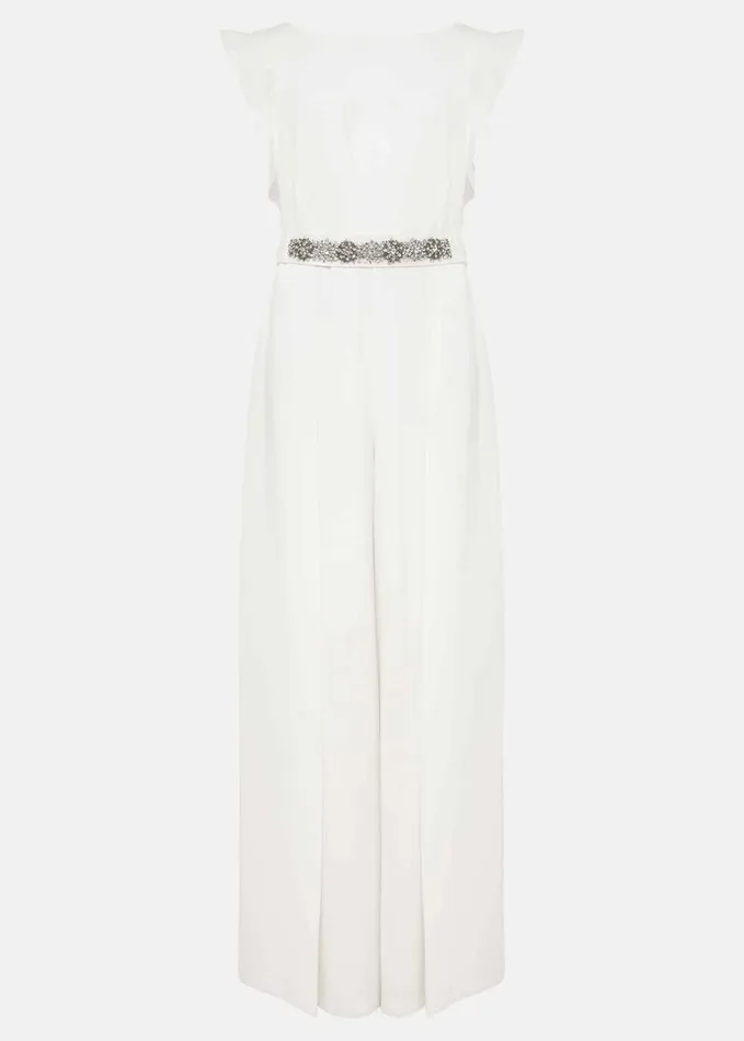 Phase Eight Victoriana Wedding Jumpsuit Ivory Women Dresses
