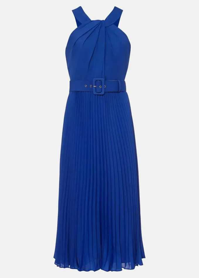 Phase Eight Yas Blue Halterneck Midi Dress Azure Blue Women Dresses