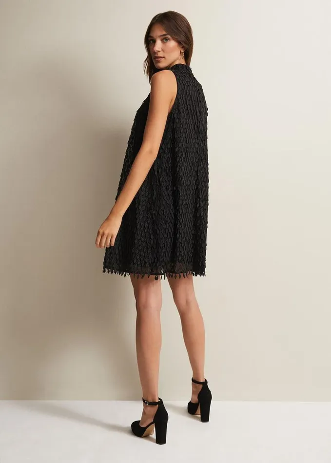 Phase Eight Zafia Black Shift Mini Dress Black Women Dresses