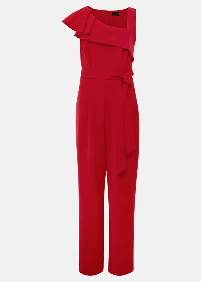 Phase Eight Zelda Belted Jumpsuit Oxblood Women Dresses