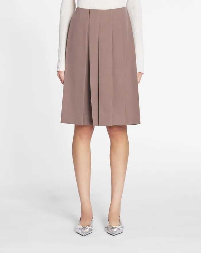 Pleated Culotte Marron Glace Women Lanvin Pants Pleated Culotte Marron Glace Women Lanvin Pants