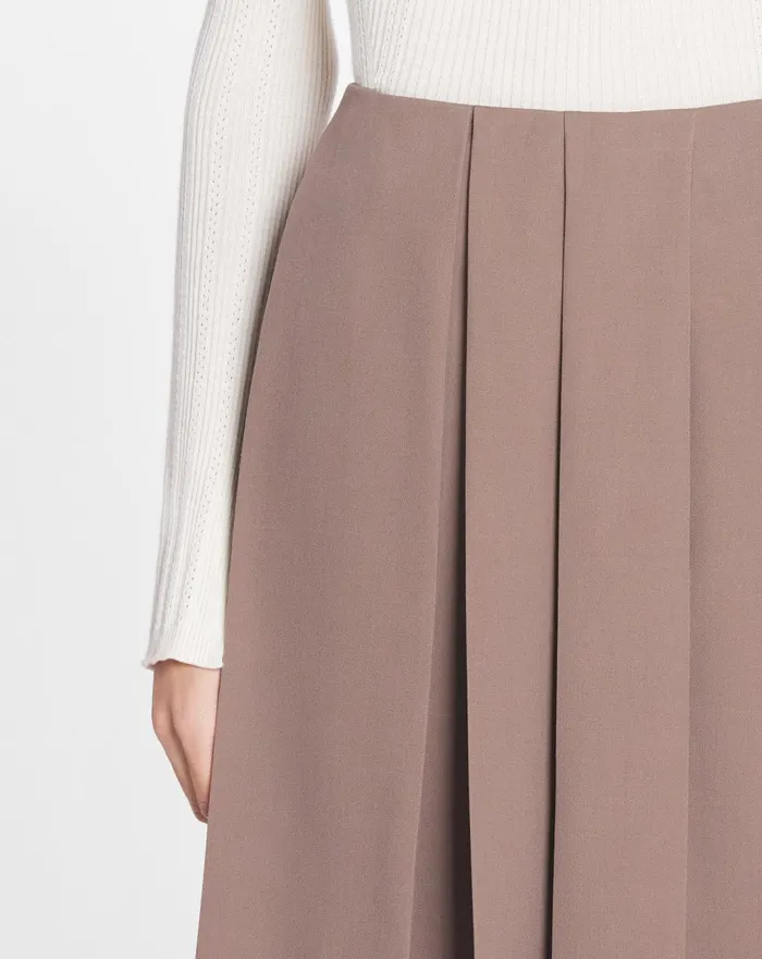 Pleated Culotte Marron Glace Women Lanvin Pants Pleated Culotte Marron Glace Women Lanvin Pants