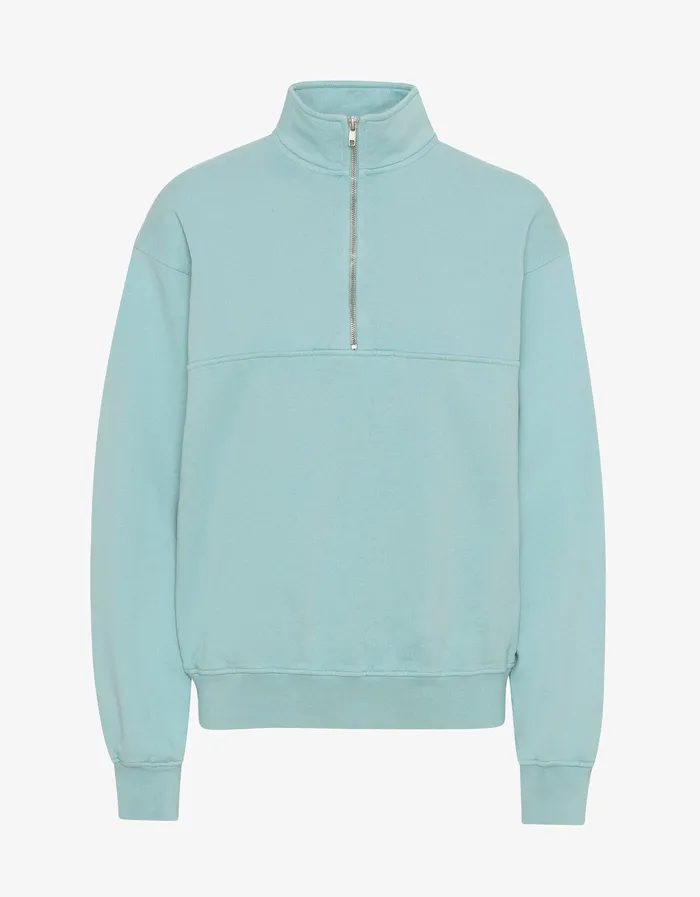 Quarter Zips Women Colorfulstandard Organic Quarter Zip 8211 Teal Blue