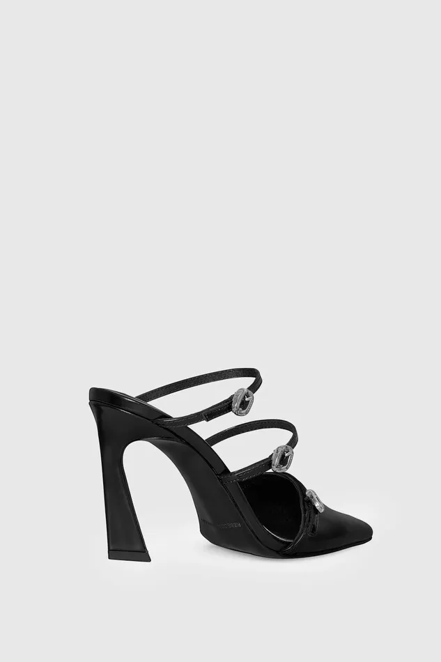 Rebecca Minkoff Buckle Heeled Mule Black Women