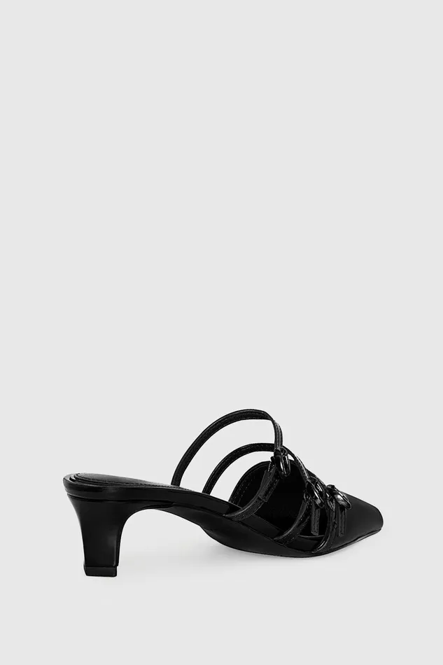 Rebecca Minkoff Buckle Kitten Mule Black Women