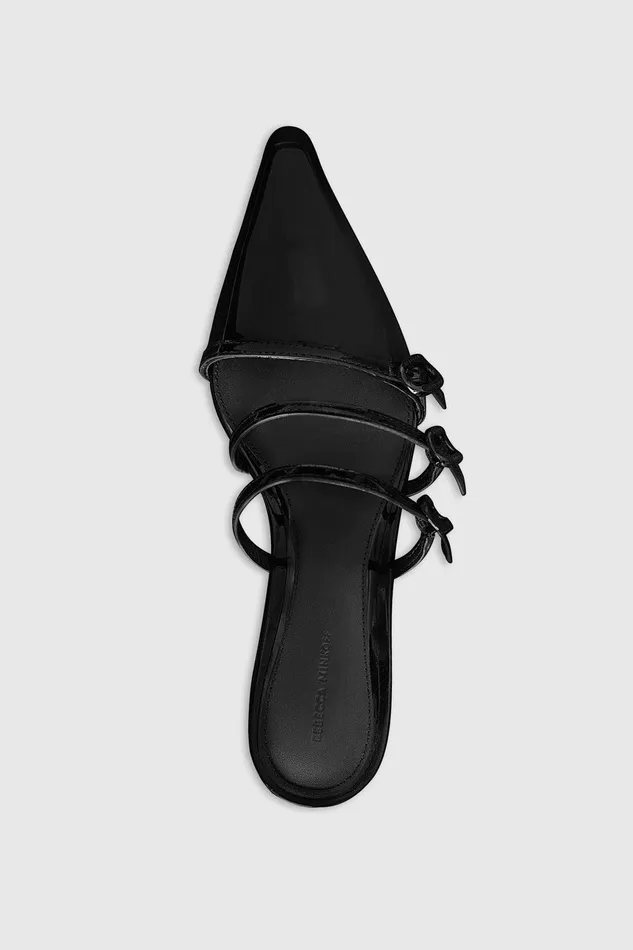 Rebecca Minkoff Buckle Kitten Mule Black Women