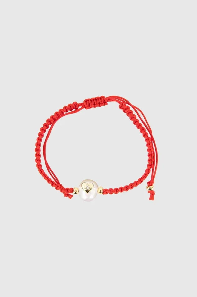 Rebecca Minkoff Celestial Pearl Thread Bracelet Red Women Jewelry