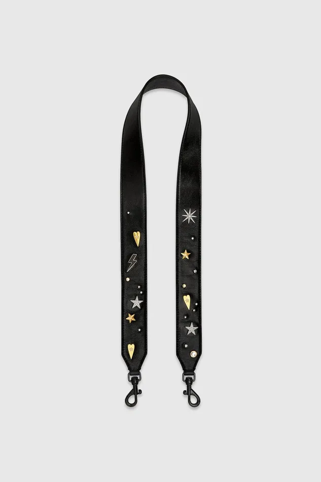 Rebecca Minkoff Celestial Studded Shoulder Strap Black Women Bag Straps