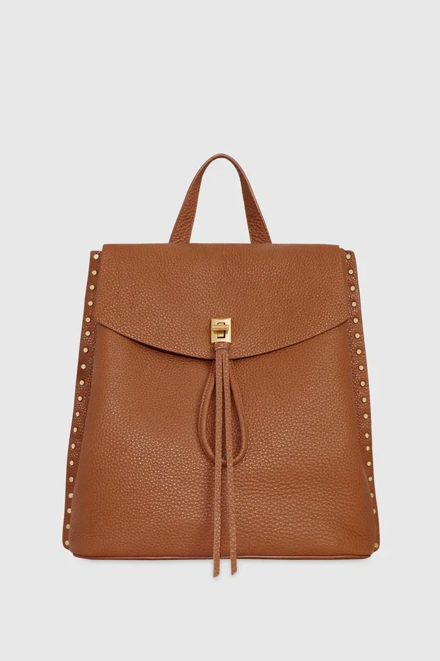 Rebecca Minkoff Darren Signature Backpack Caramello Women Backpacks