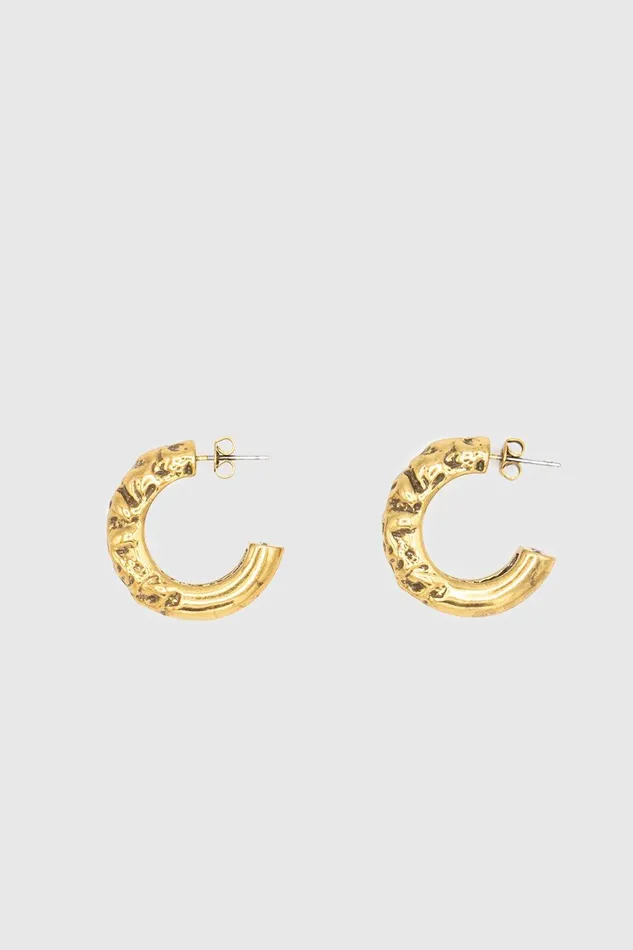 Rebecca Minkoff Dual Texture Hoop Earring Women Jewelry