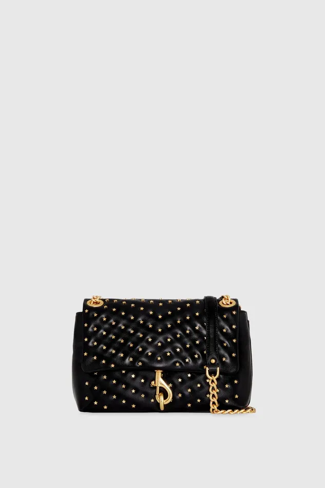 Rebecca Minkoff Edie Crossbody With Star Studs Blackstar Studs Women Crossbody Bags