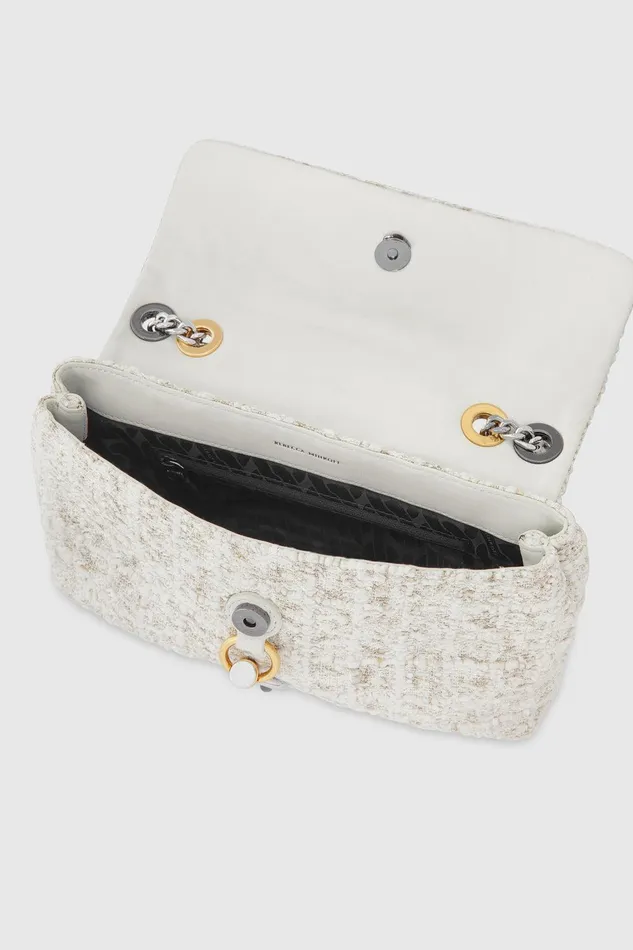 Rebecca Minkoff Edie Medium Crossbody Paper Tweed Women Crossbody Bags