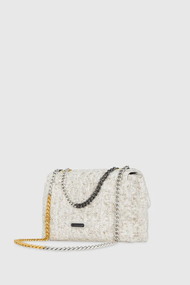 Rebecca Minkoff Edie Medium Crossbody Paper Tweed Women Crossbody Bags