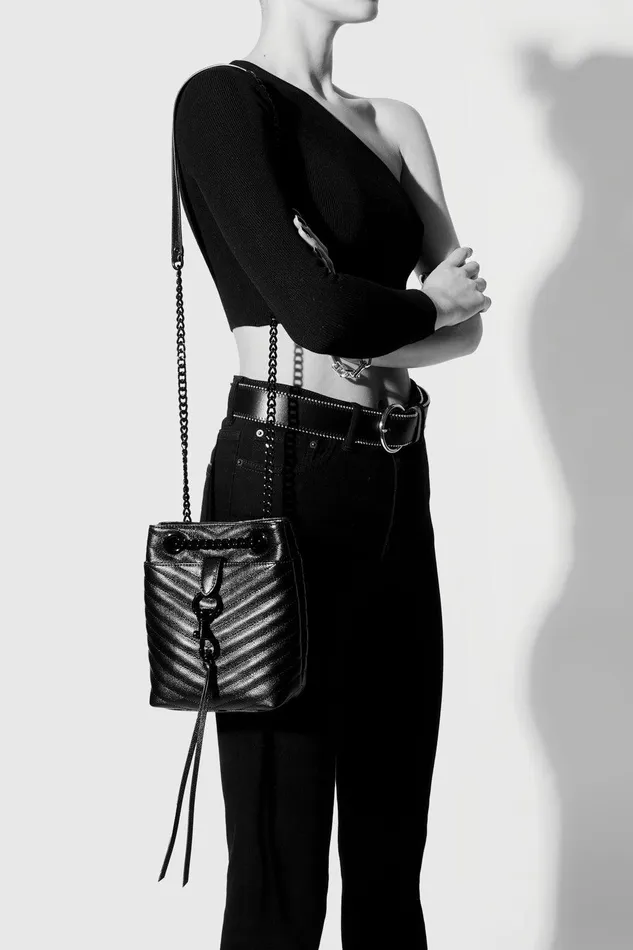 Rebecca Minkoff Edie Mini Bucket Paper Tweed Women Crossbody Bags