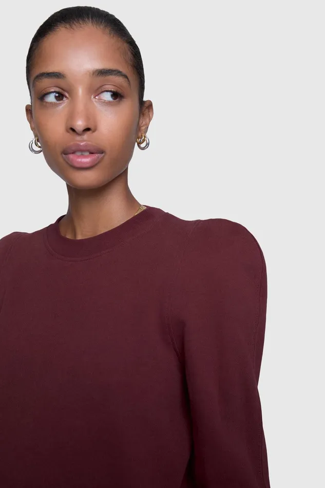 Rebecca Minkoff Jade Sculpted Sweatshirt Lacquer Women Tops