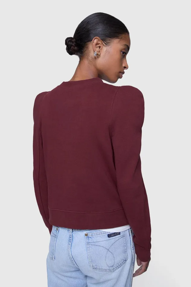 Rebecca Minkoff Jade Sculpted Sweatshirt Lacquer Women Tops