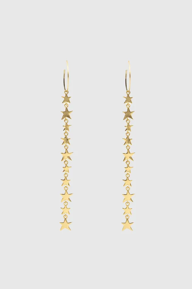 Rebecca Minkoff Linear Star Hoop Earring Women Jewelry