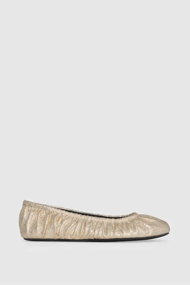 Rebecca Minkoff Ruched Ballerina Champagnegold Women