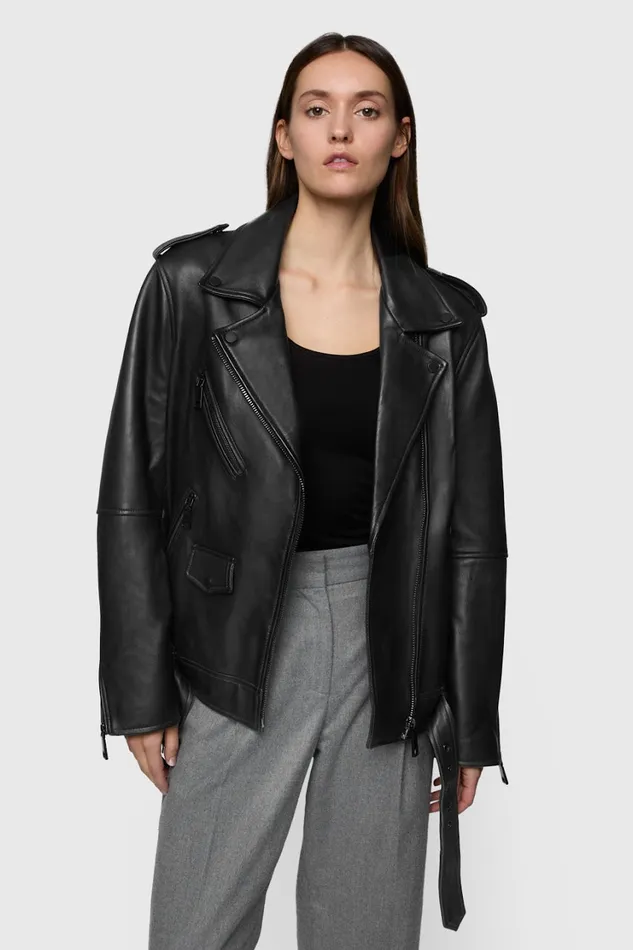 Rebecca Minkoff Tabitha Moto Blackblack Women Outerwear