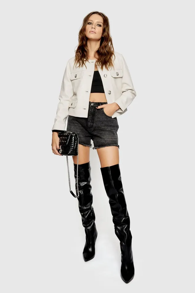 Rebecca Minkoff Taryn Jacket White Women Leather