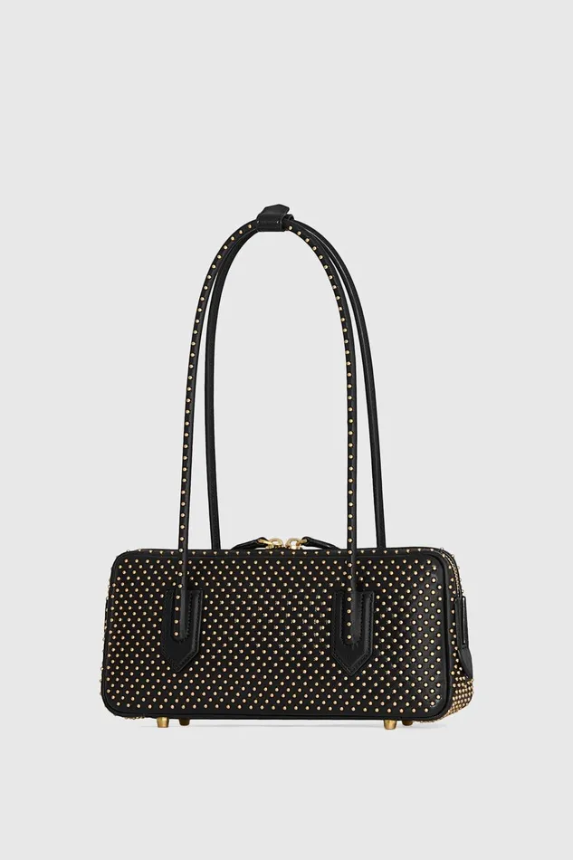 Rebecca Minkoff The Brief Studded Shoulder Black Women Shoulder Bags