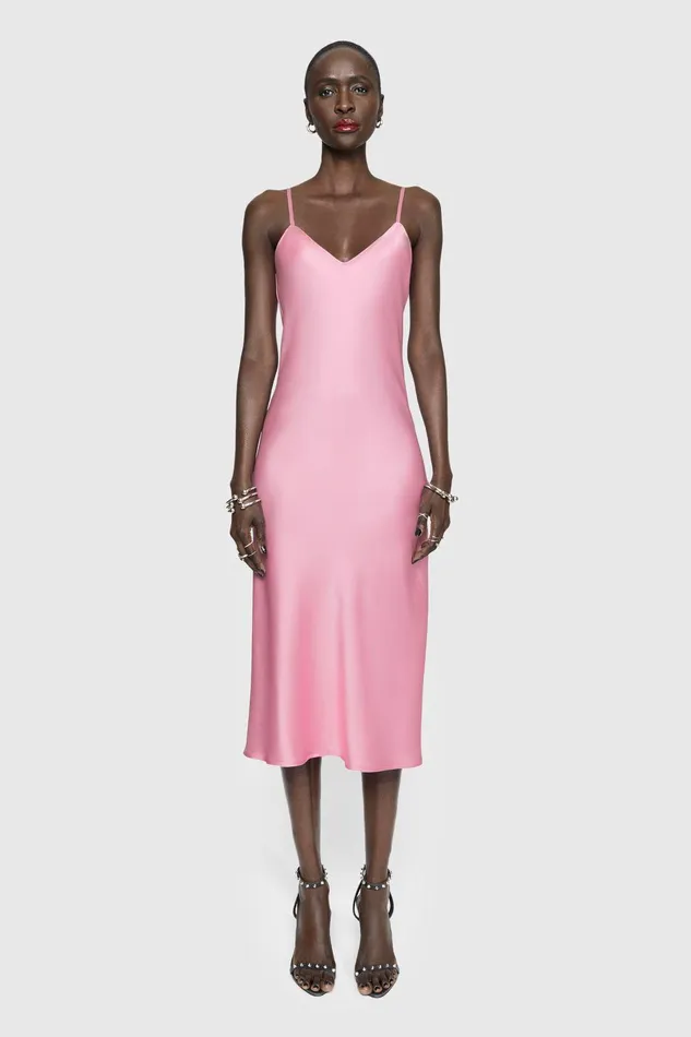 Rebecca Minkoff Verona Slip Dress Light Wisteria Women Dresses