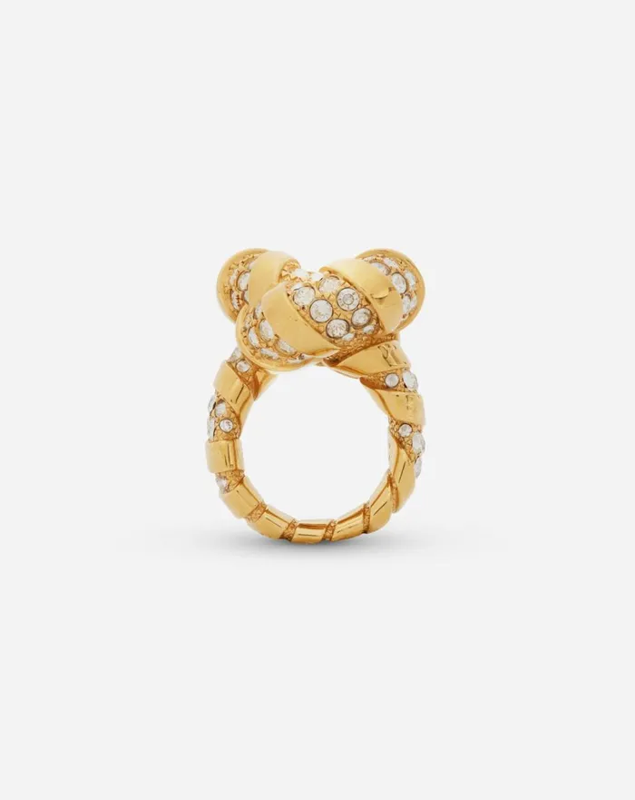 Rhinestone Melodie Ring Goldcrystal Women Lanvin Jewelry