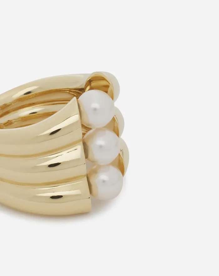 Squence Pearls Ring Goldpearl Women Lanvin Jewelry Squence Pearls Ring Goldpearl Women Lanvin Jewelry