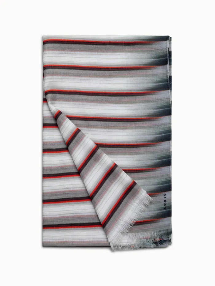 Scarf In Cashmere And Silk With Formula One Print Multicolor Women Akris Collector Scarves Scarf In Cashmere And Silk With Formula One Print Multicolor Women Akris Collector Scarves