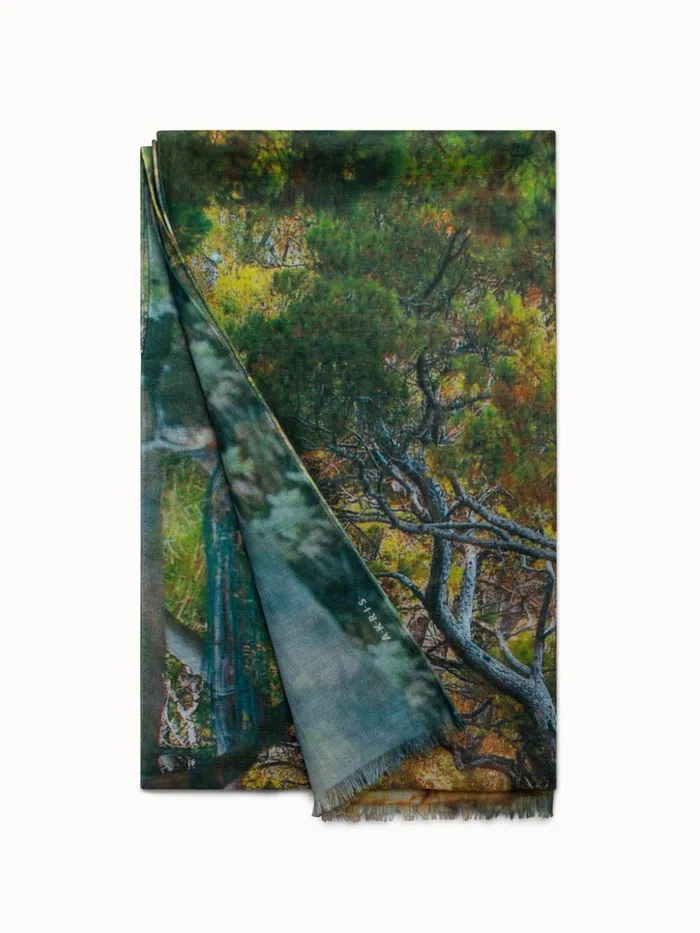 Scarf In Cashmere And Silk With Via Krupp Print Multicolor Women Akris Collector Scarves Scarf In Cashmere And Silk With Via Krupp Print Multicolor Women Akris Collector Scarves
