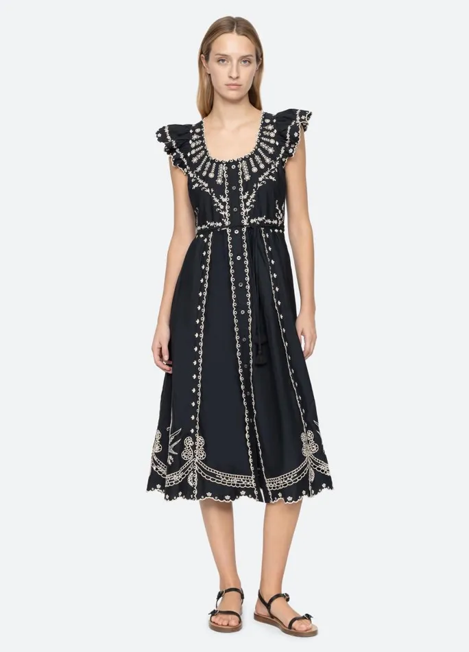 Sea New York Dresses Women Kingsley Midi Dress Black