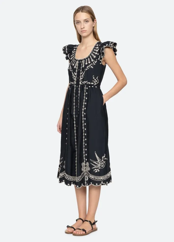 Sea New York Dresses Women Kingsley Midi Dress Black Sea New York Dresses Women Kingsley Midi Dress Black