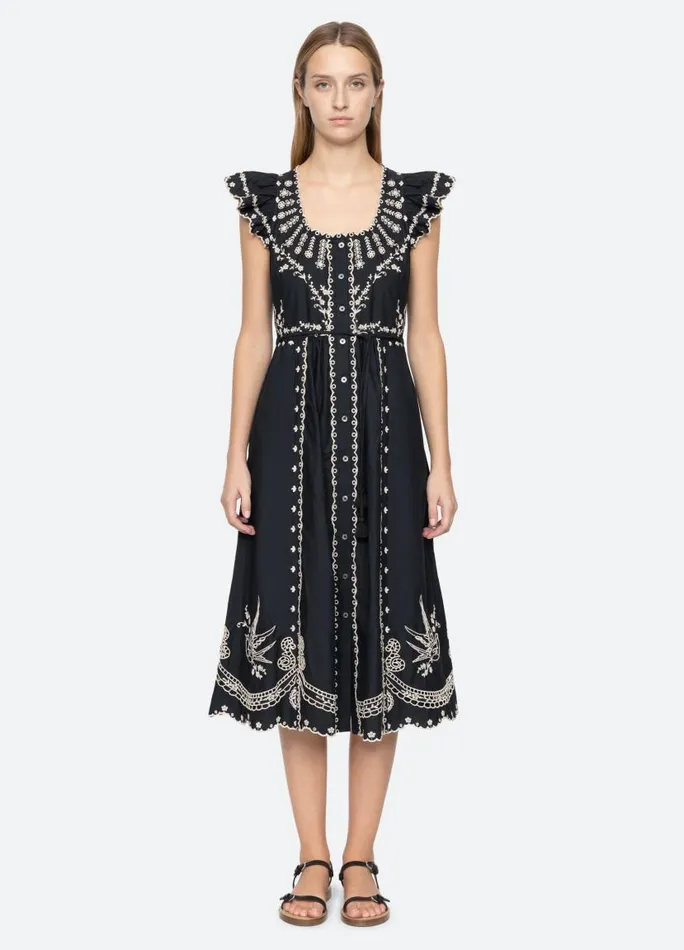 Sea New York Dresses Women Kingsley Midi Dress Black Sea New York Dresses Women Kingsley Midi Dress Black
