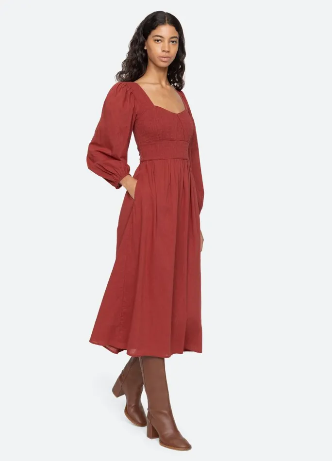 Sea New York Dresses Women Renata LS Dress Brick