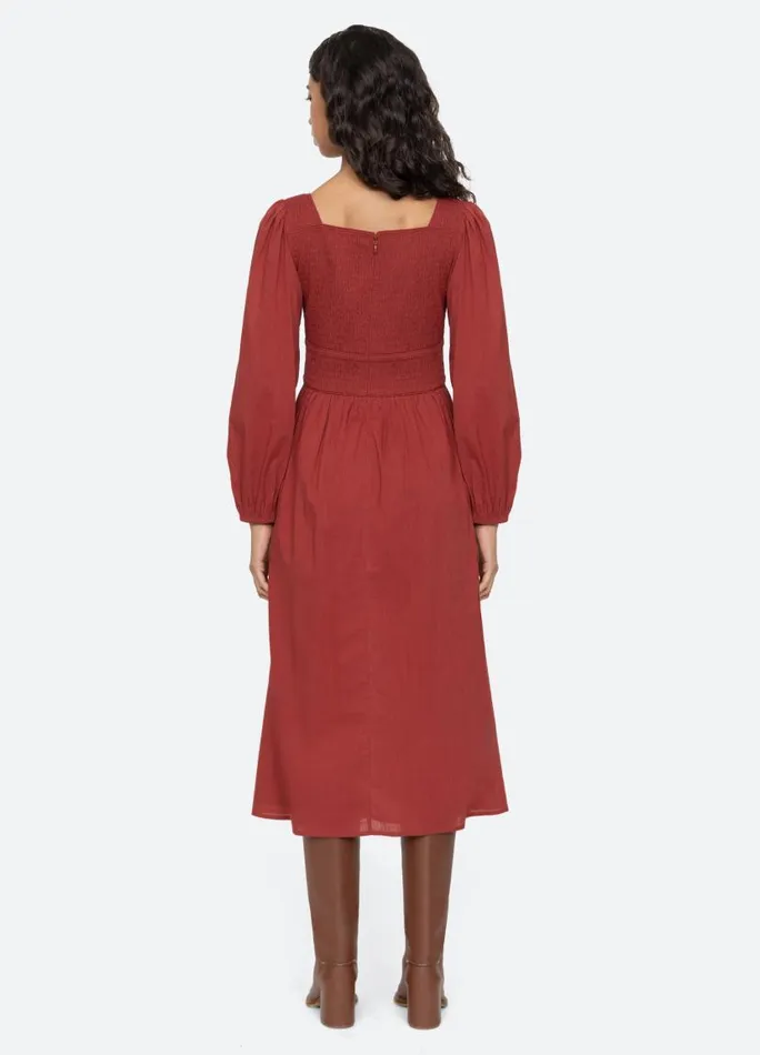 Sea New York Dresses Women Renata LS Dress Brick Sea New York Dresses Women Renata LS Dress Brick