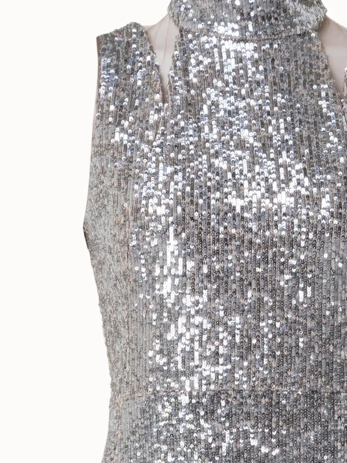 Sequins Gown Greige Women Akris Dresses