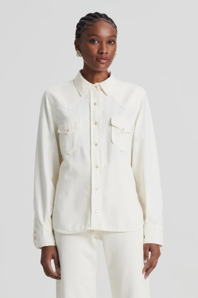 Shirts DENIM SHIRT NATURAL 8211 Scanlan Theodore Women Shirts DENIM SHIRT NATURAL 8211 Scanlan Theodore Women