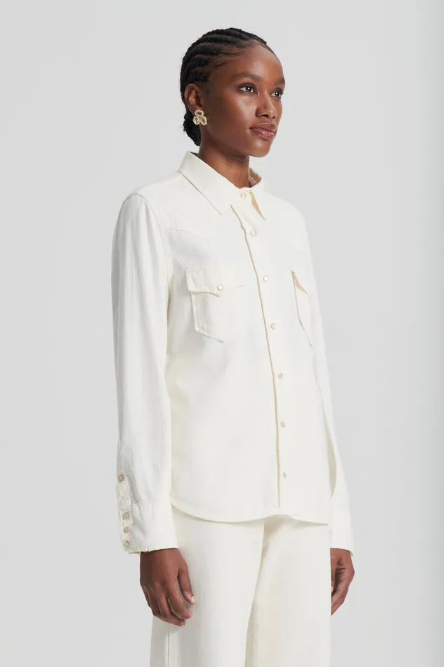 Shirts DENIM SHIRT NATURAL 8211 Scanlan Theodore Women Shirts DENIM SHIRT NATURAL 8211 Scanlan Theodore Women