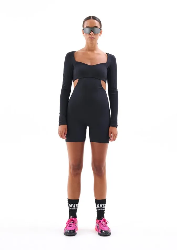 Shop FINAL FOUR UNITARD IN BLACK PE Nation Dresses and Bodysuits